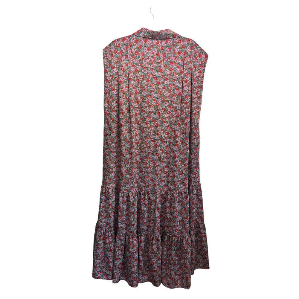 Natural Life Cottagecore Tiered Oversized Prairie Maxi Dress M Multicolor Pocket - Picture 3 of 10